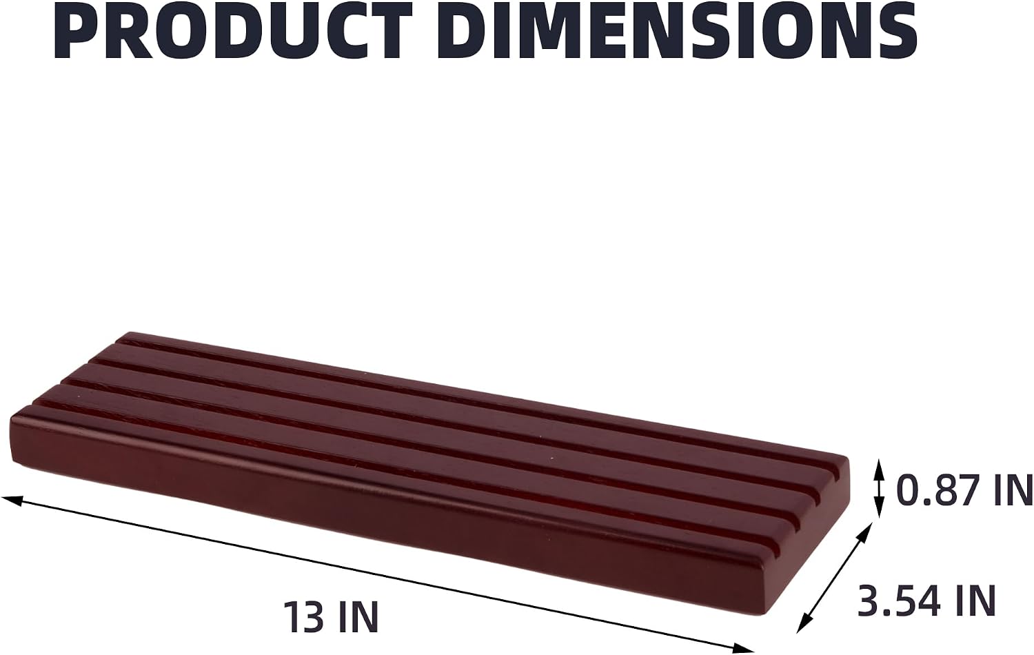 DisplayGifts Challenge Coin Display Stand 4 Row Wooden Holder Rack Case Holds 28 Coins Walnut Finish