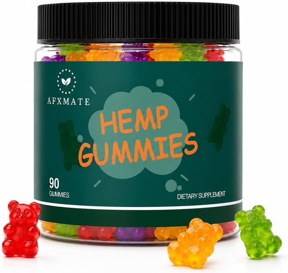 AFXMATE Hemp Gummies Fruit Flavored Gummy (90 Gummies)