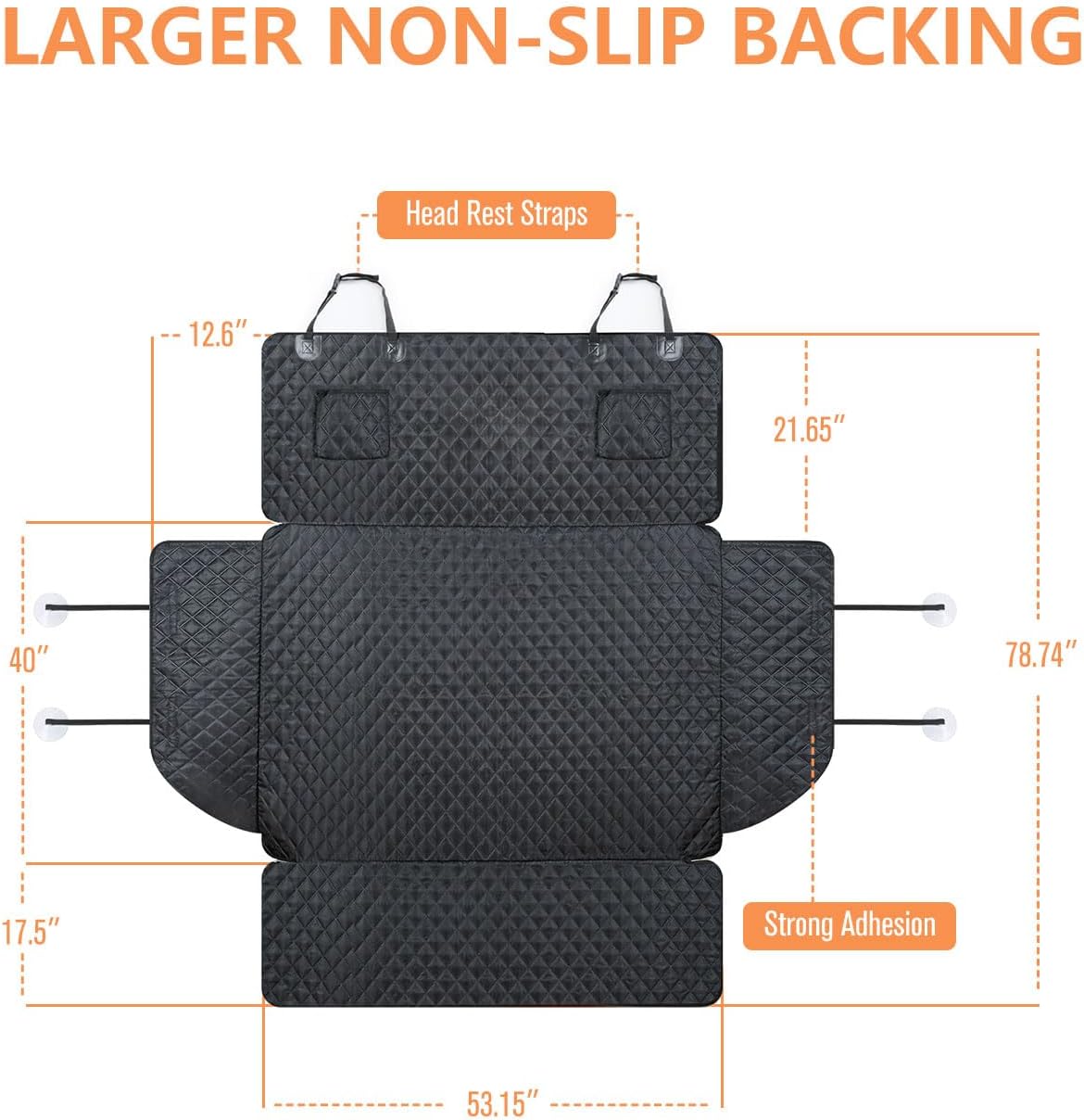 PETICON SUV Cargo Liner for Dogs, Trunk Cover with Bumper Flap Protector