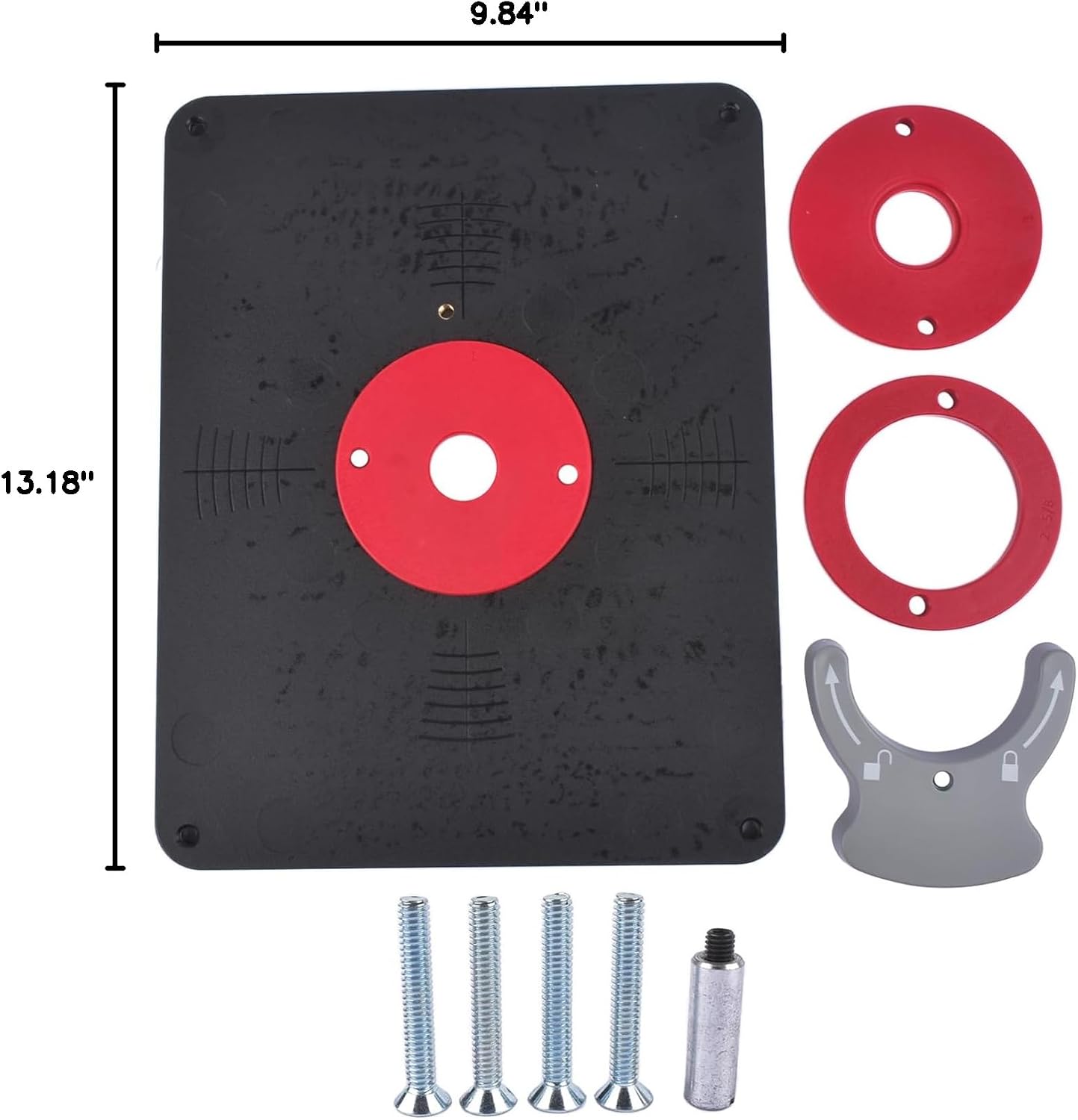 PRS4038 Precision Router Table Insert Plate with Level-Loc Rings (Undrilled)