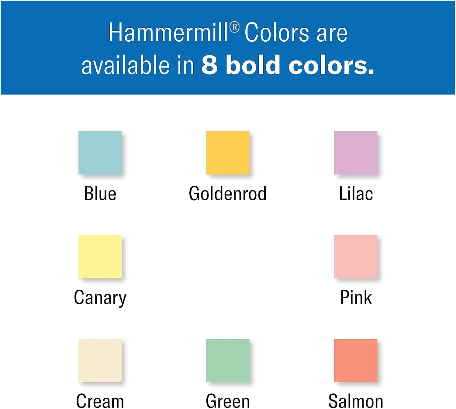 Hammermill Colored Paper, 20 lb Blue Printer Paper, 8.5 x 11 - Made in the USA, Pastel Paper, 103309R - 1 Ream (500 Sheets)