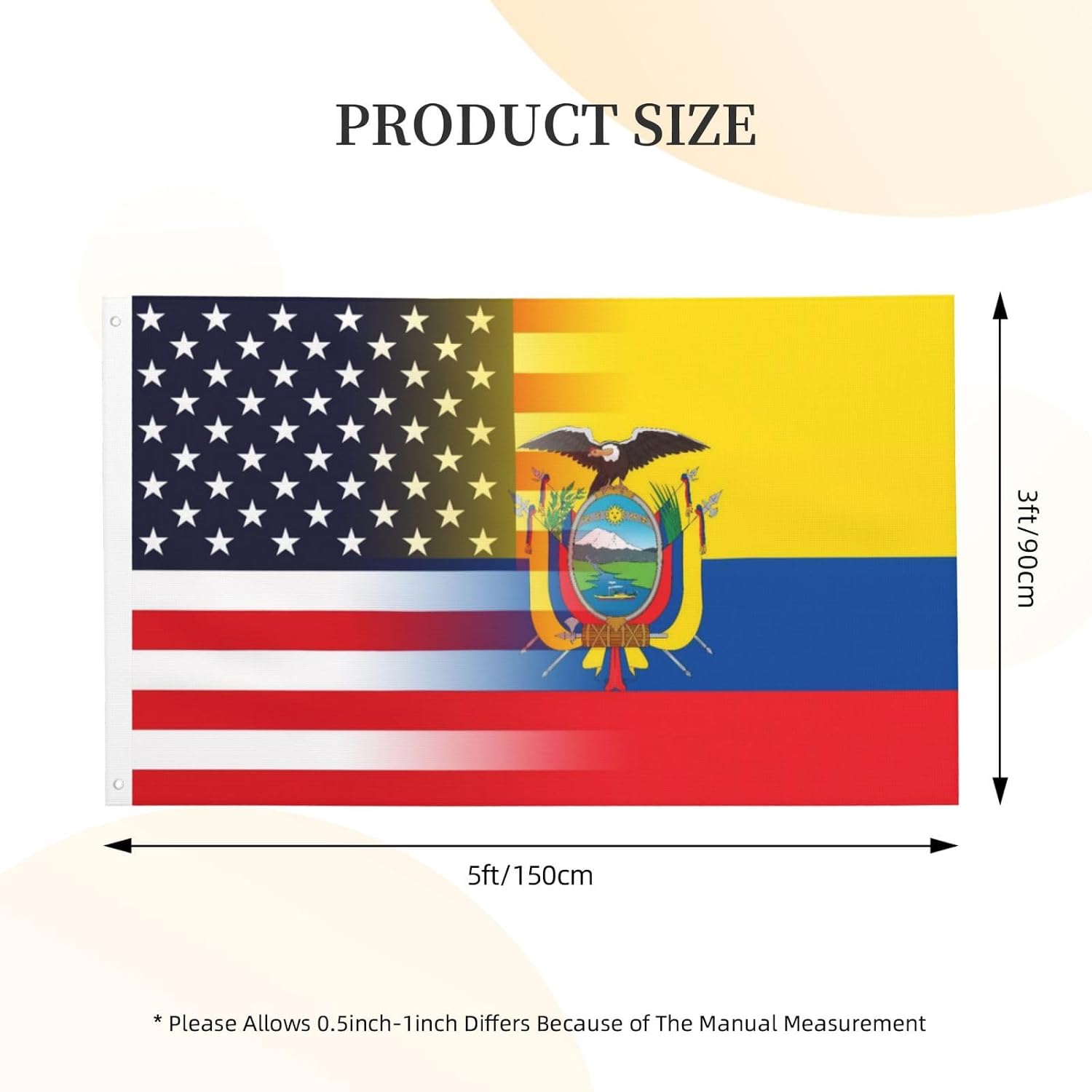 Nicaragua Nicaraguan And American Flag America USA 3x5 Ft Indoor Outdoor Decor Banner National Flags for Garden Yard Car Outside Decoration