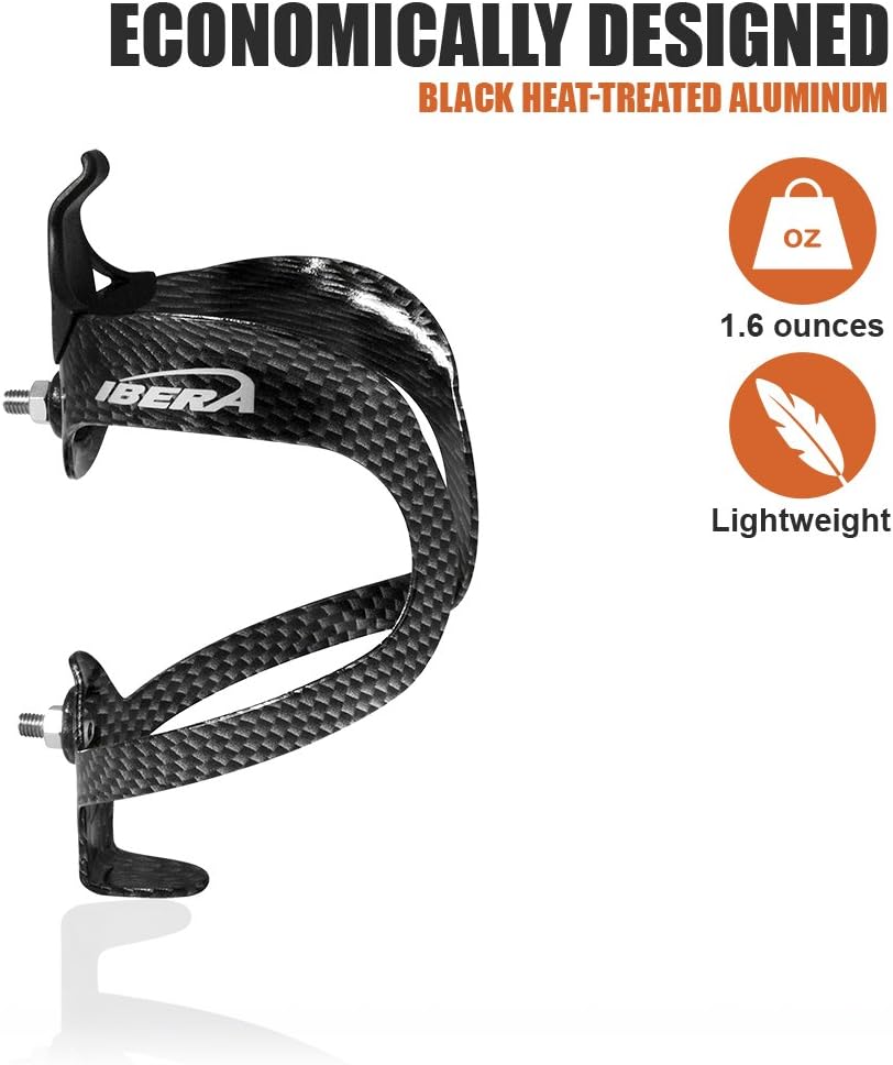 Ibera Bike Water Bottle Holder, Quick Access Water Bottle Holders for Bike with Firm Grip, Lightweight Aluminum Cage, Fits Standard & Oversized Bottles, Stylish Easy Mount Bikes Bottle Holder