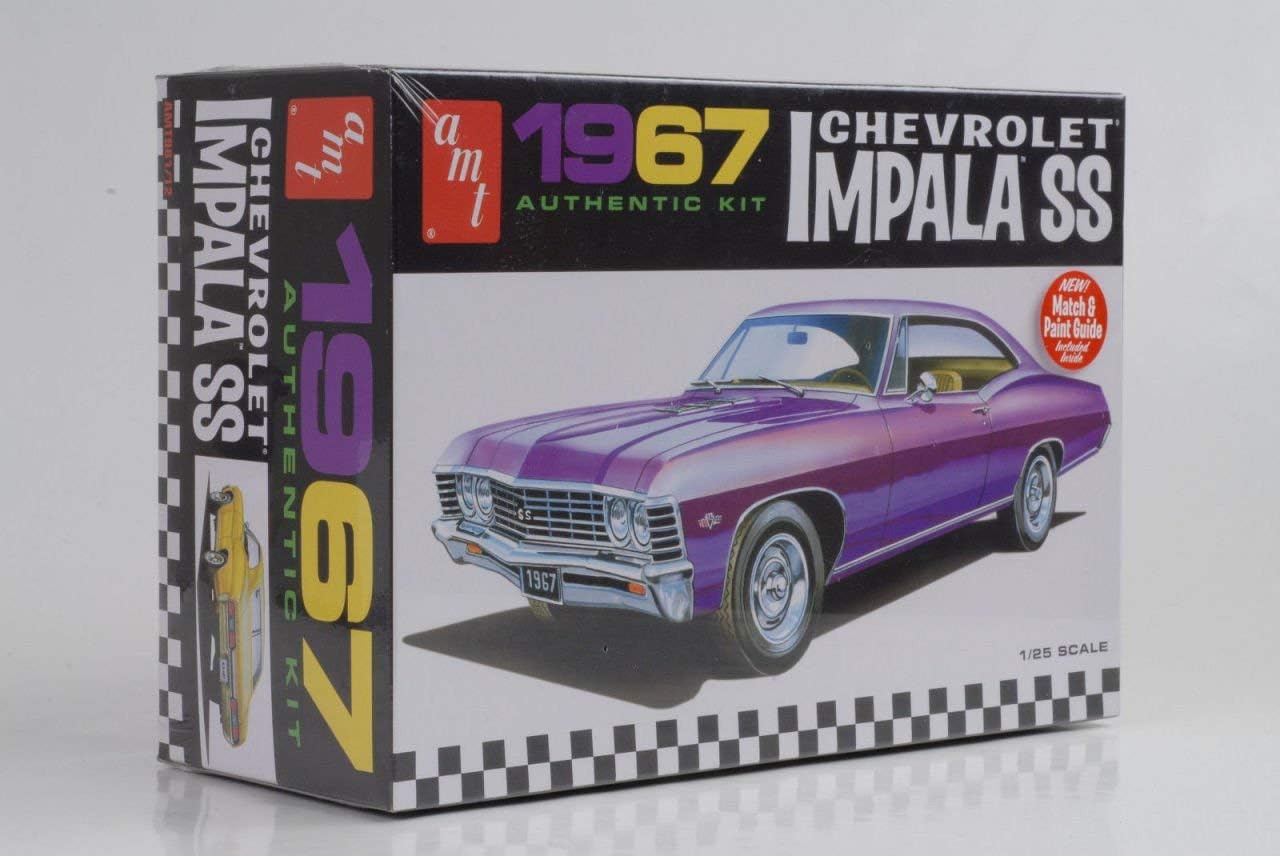 AMT 981 1967 Chevrolet Impala SS 1:25 Scale Plastic Model Kit - Requires Assembly