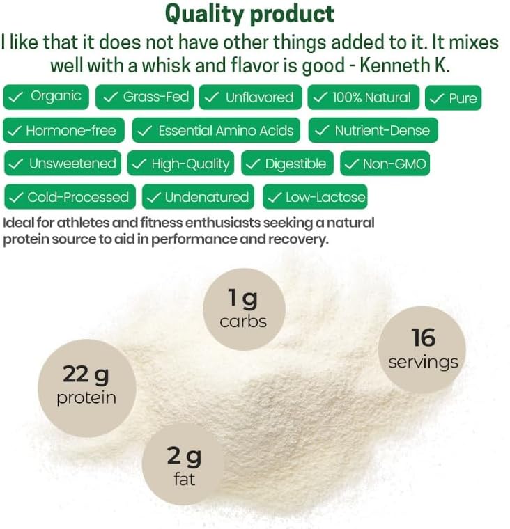 Z Natural Foods Organic Whey Protein Concentrate - Grass-Fed, 5 lb