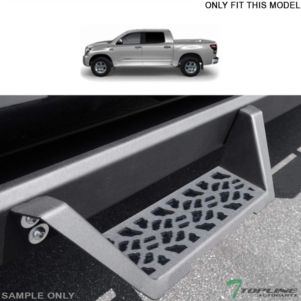Matte Black Modular Drop Step Side Nerf Bars Rail Running Boards Compatible with 07-21 Toyota Tundra CrewMax (Crew) Cab