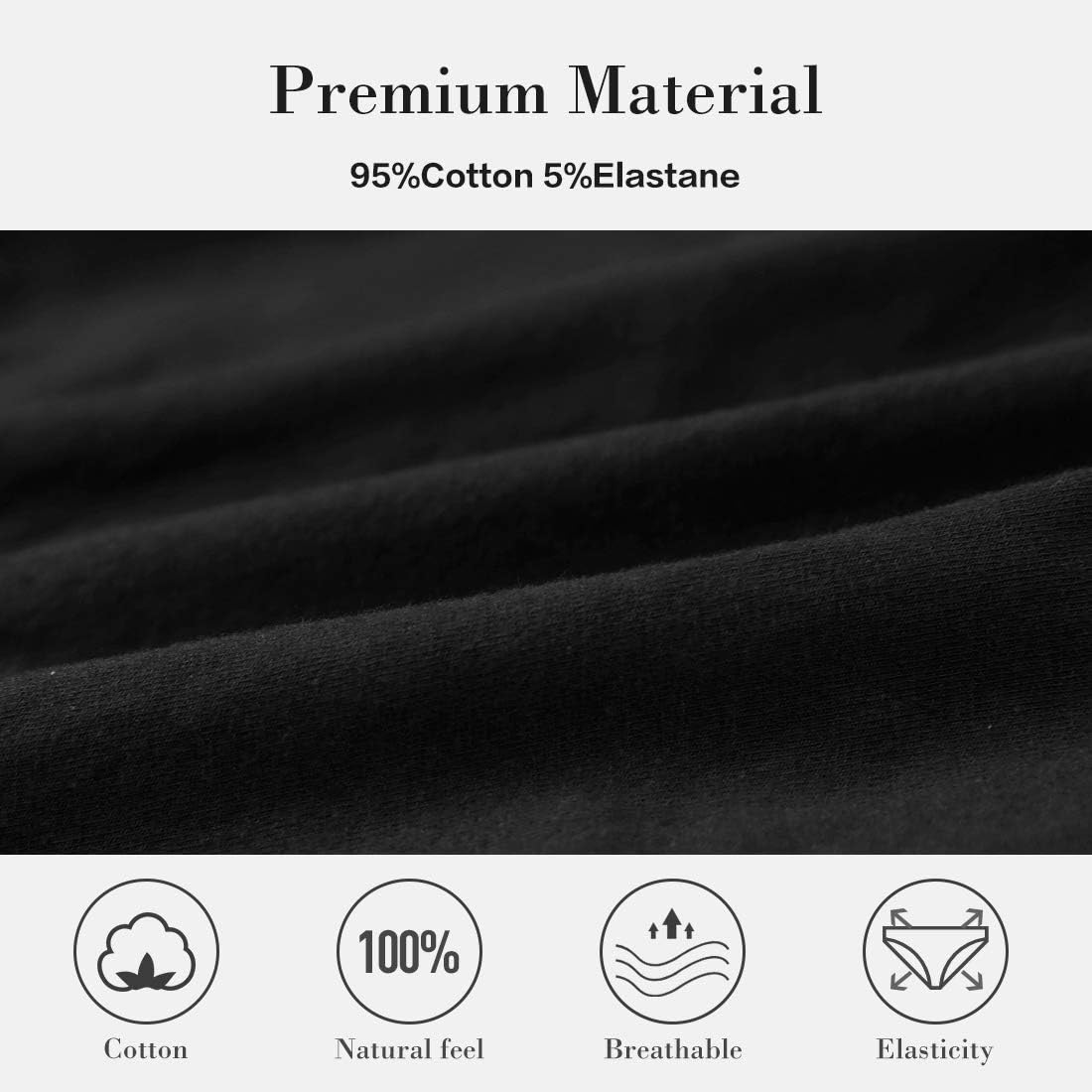 Women’s Underwear Soft Breathable Cotton Brief Ladies Panties 5-Pack