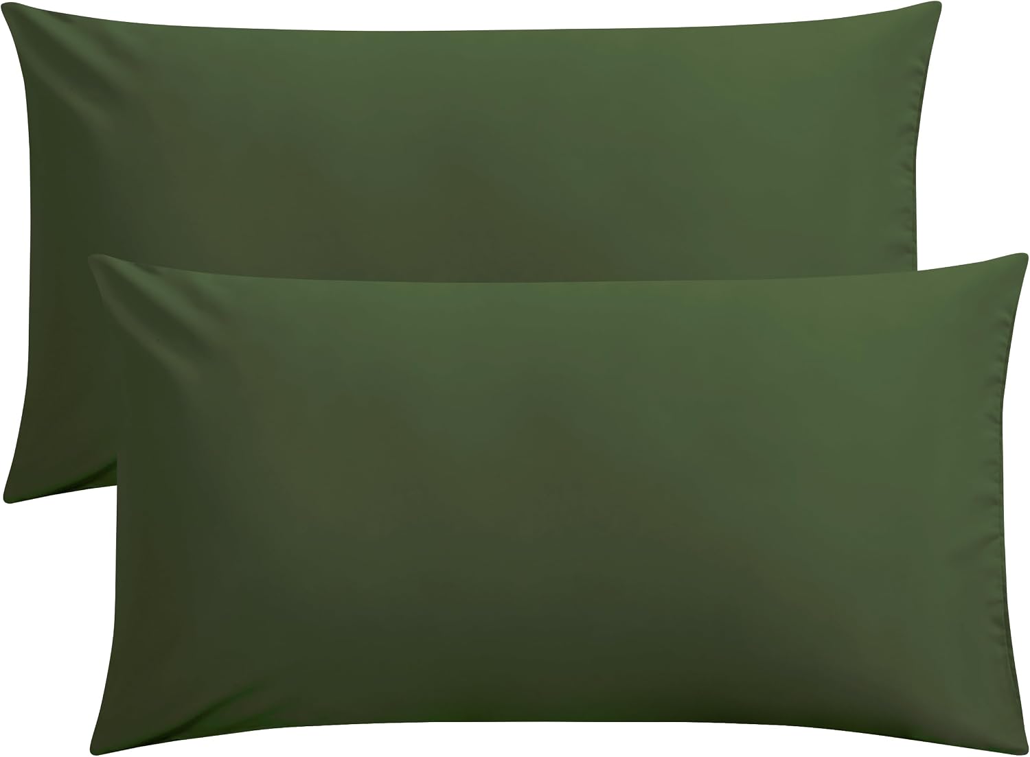 FLXXIE 2-Pack Microfiber Standard Pillow Cases, Envelope Style, White