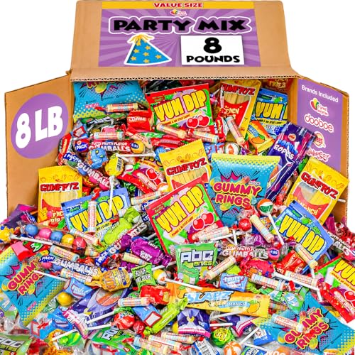 Bulk Candy Mix, 8 lb – Parade Throws for Pinatas, Parties & Offices | Big Bulk Candies for Pinatas, Gifting, Birthdays, Offices, School, Claw Machine