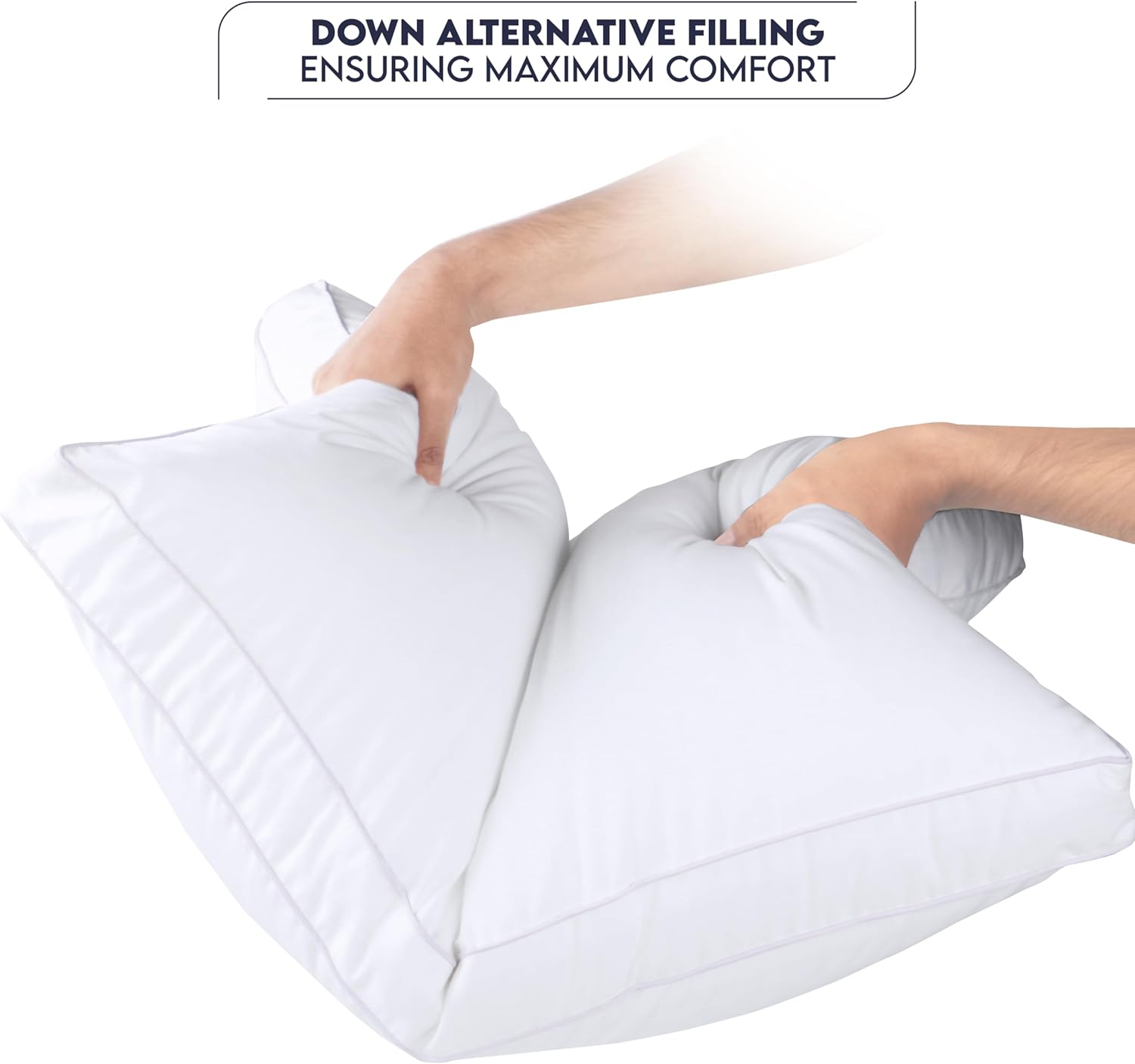 Utopia Bedding Gusset Bed Pillow, Hotel Pillows King Size Set of 2, White