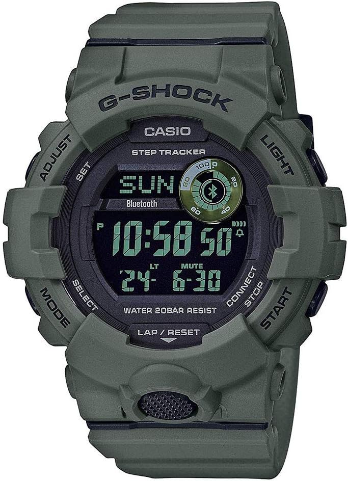 G-Shock Men's Casio Digital Power Trainer Connected Green Resin Watch GBD800UC-3