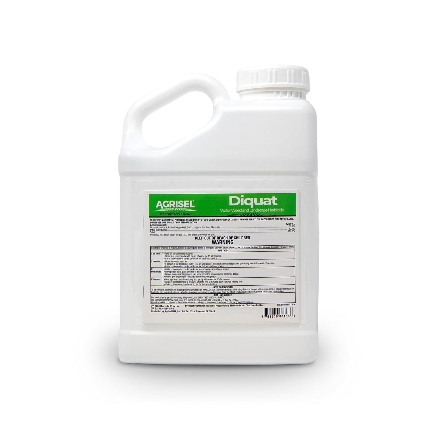 Agrisel Diquat Weed Killer, Pet Safe, 32 Ounces | Fast-Acting Formula for Aquatic and Landscape Weeds, Safe on Ornamentals, Visible Results in 1-2 Days