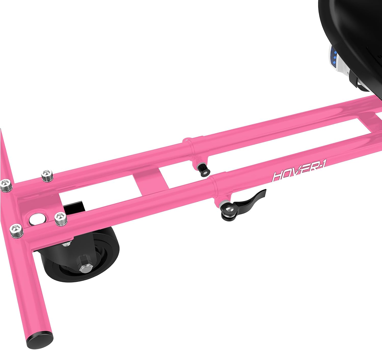 Hover-1 Buggy Hoverboard Attachment - Compatible with Most 6.5" & 8" Electric Hoverboards, Hand-Operated Rear Wheel Control, Adjustable Frame & Straps