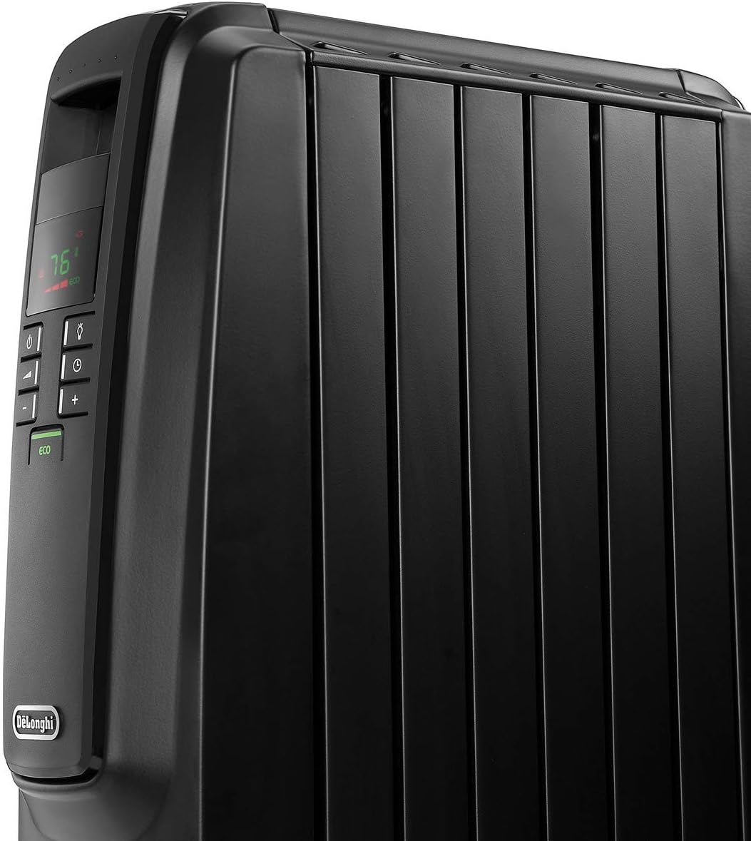 De'Longhi Dragon Digital Oil Filled Radiator Heater, 1500W Electric Space Heater for indoor use, programmable timer, Energy Saving, full room heater with safety features TRD40615E
