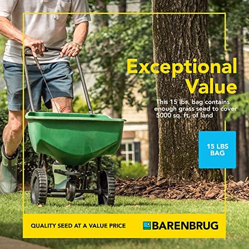 Barenbrug Wonderlawn Landscaper All-Purpose Grass Seed Mix, 15-Lbs., Covers 3,000 Sq. Ft.