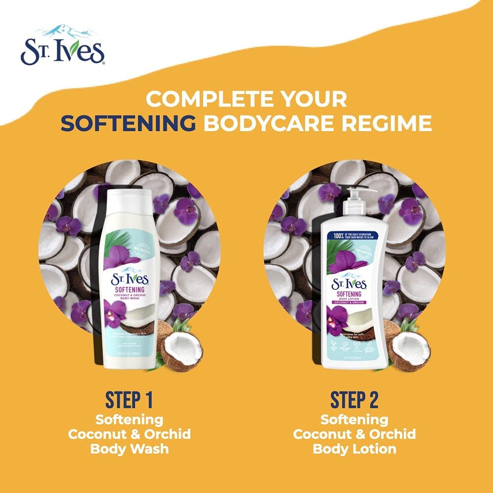 St. Ives Softening Body Lotion Coconut & Orchid Extract 21 oz