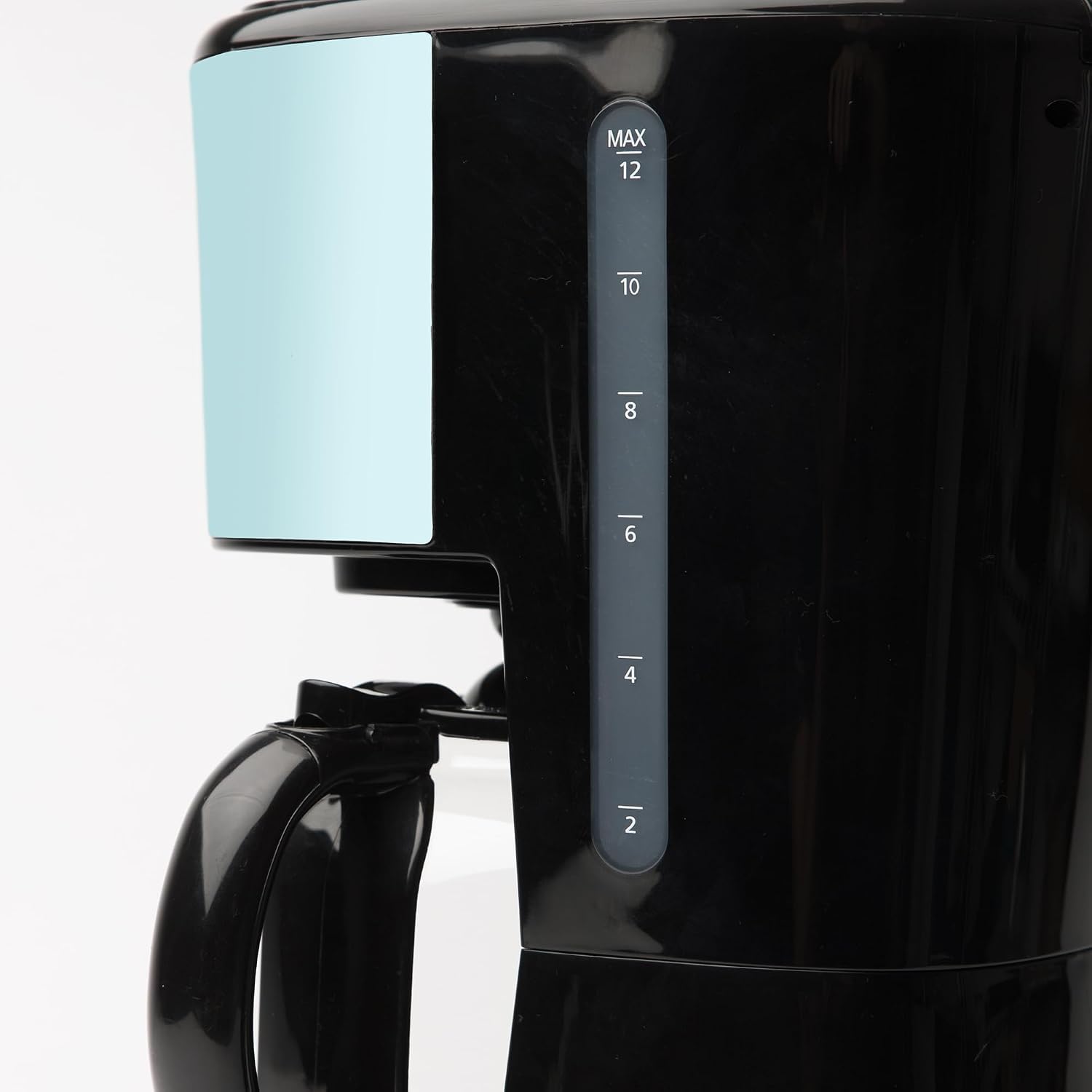 HADEN 12-Cup Programmable Coffee Maker for Home or Office, Putty & Chrome – Drip Brewer Machine with Brew Strength, Delay Brewing