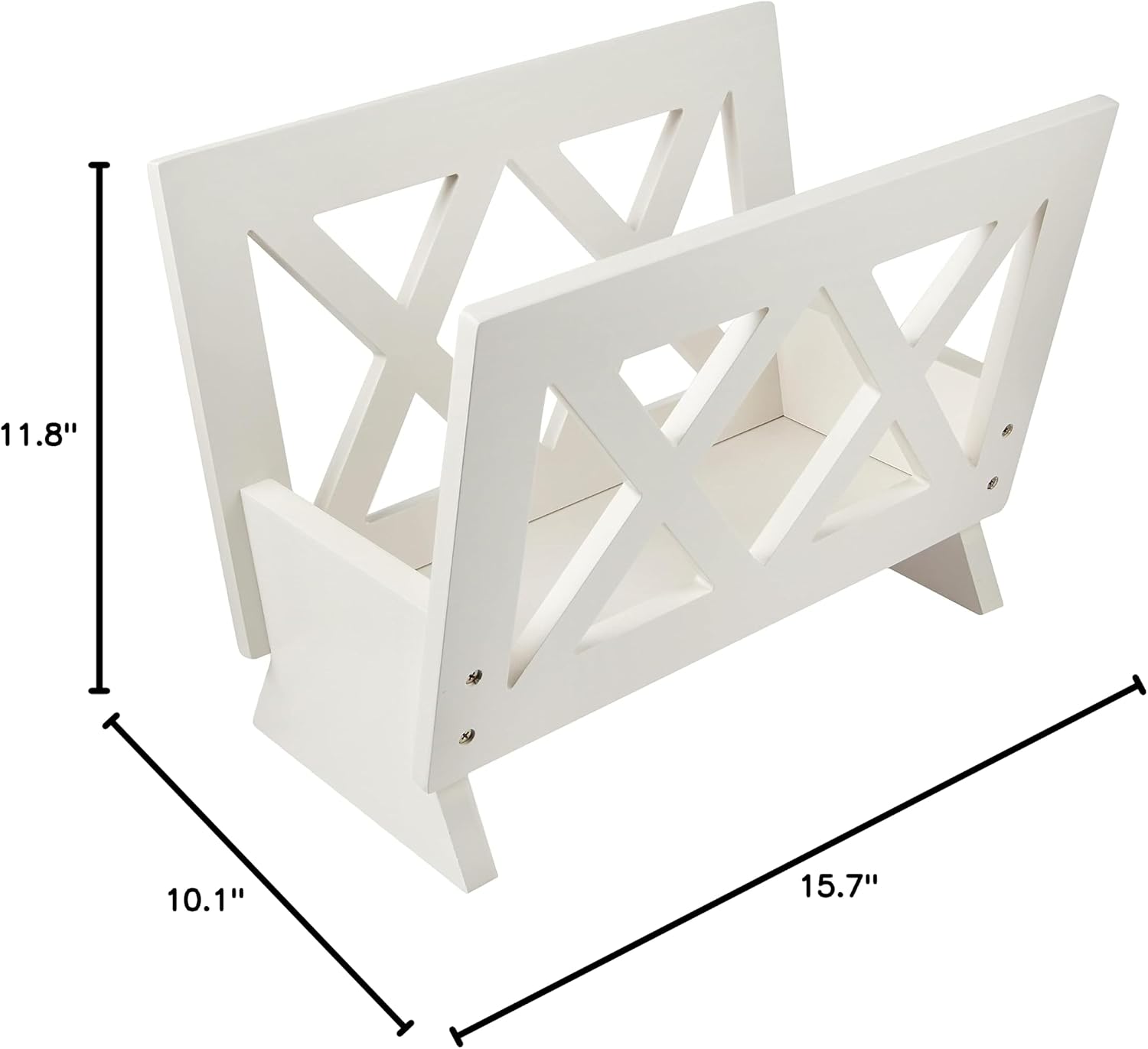 Frenchi Home Furnishing Contemporary Magazine Rack, white