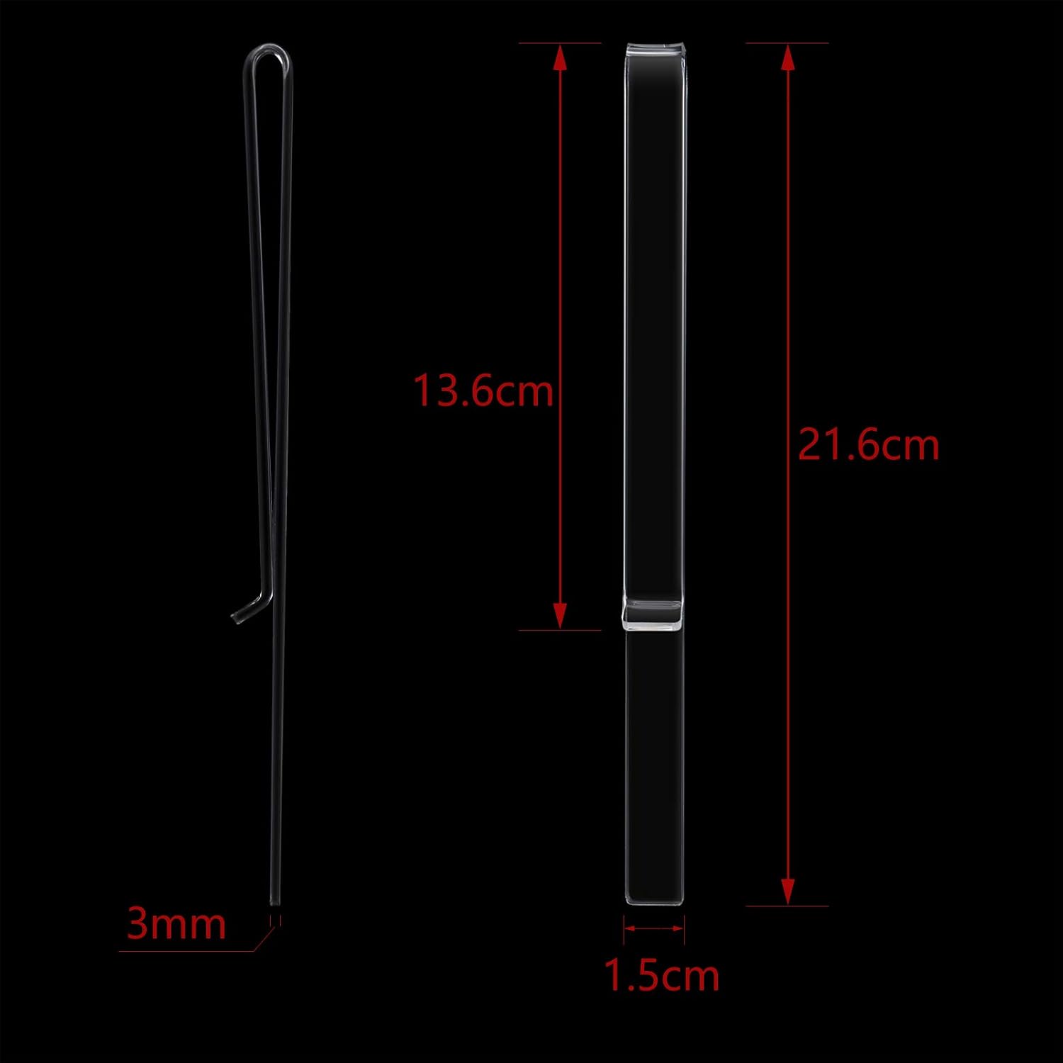6Pcs Music Stand Clips Clear Acrylic Sheet Music Page Holder