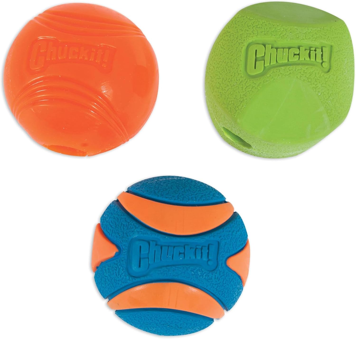 Chuckit! Fetch Pack Dog Balls - Interactive Dog Toys, High-Bounce Fetch Ball, Floating Ultra and Rugged Balls, Durable - Size Small, 2-inch Diameter, Set of 3