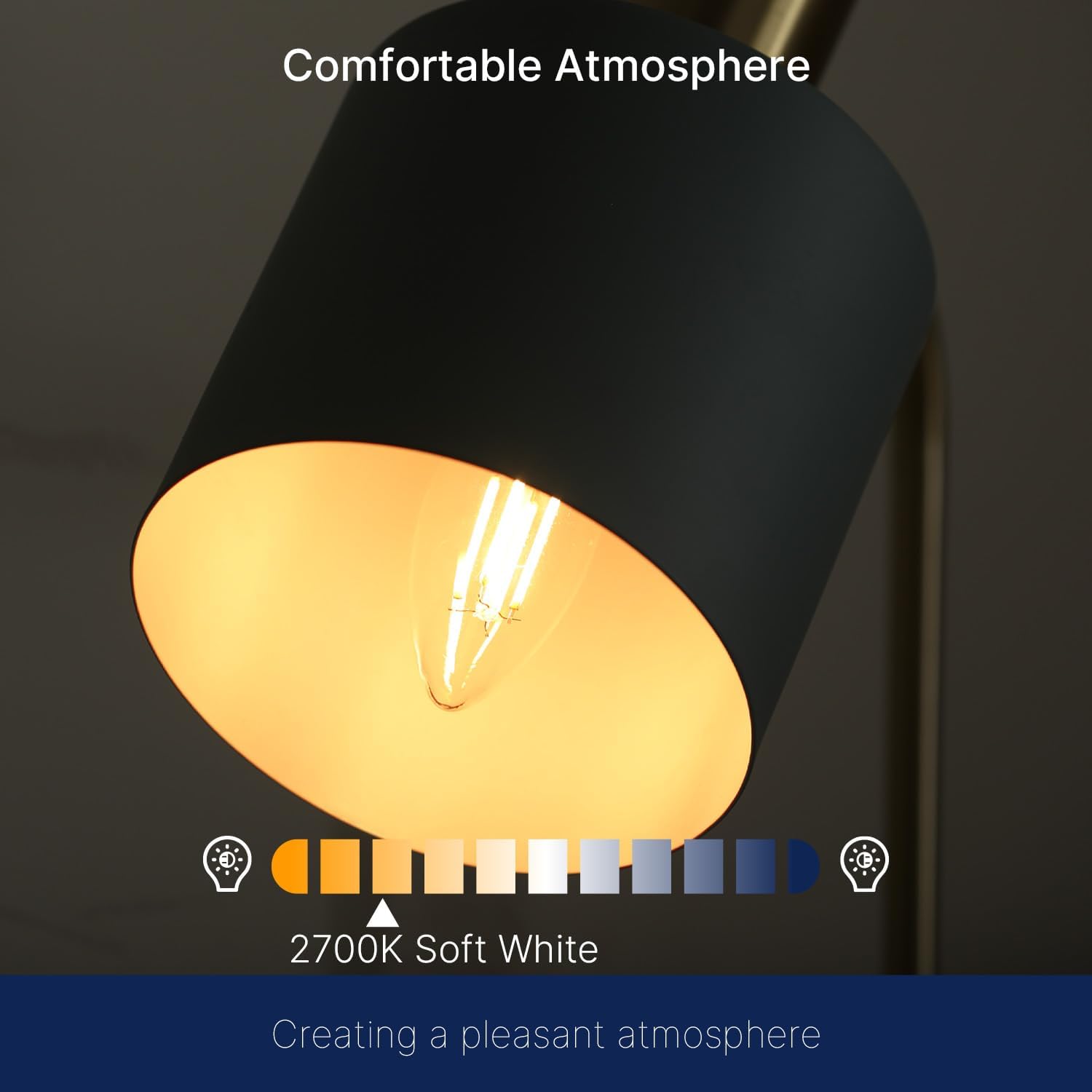 60W Equivalent LED Chandelier Light Bulbs, Dimmable, E12 Base, Clear B11 LED Filament Candelabra Bulbs, 2700K Soft White, 6 Pack