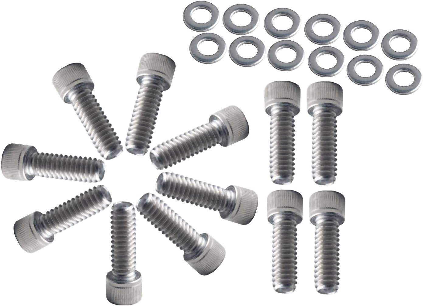 Stainless Steel SBF Valve Cover Bolts Kit Compatibel with Small Block Ford 260 289 302 351W 5.0L