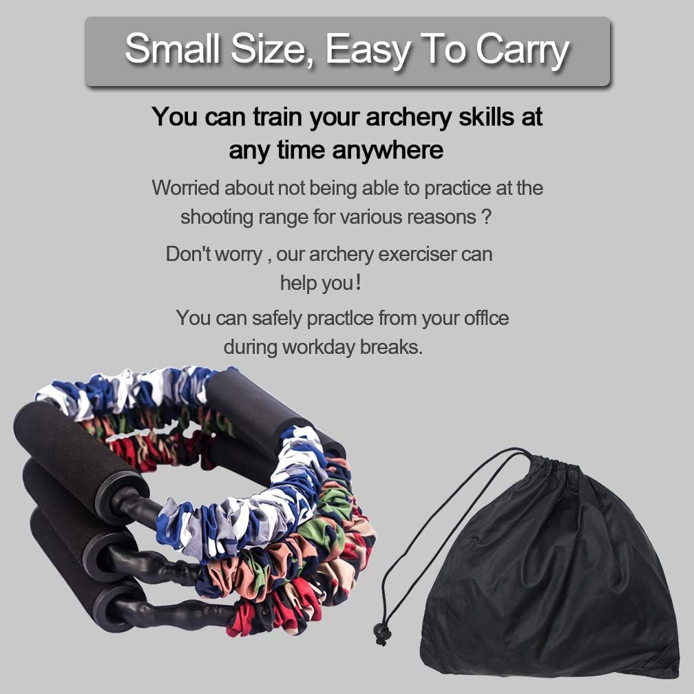 KIKIGOAL Archery Band Archery Exerciser Bow Trainer Strength Training for Reflex Bow Compound Bow Shooting