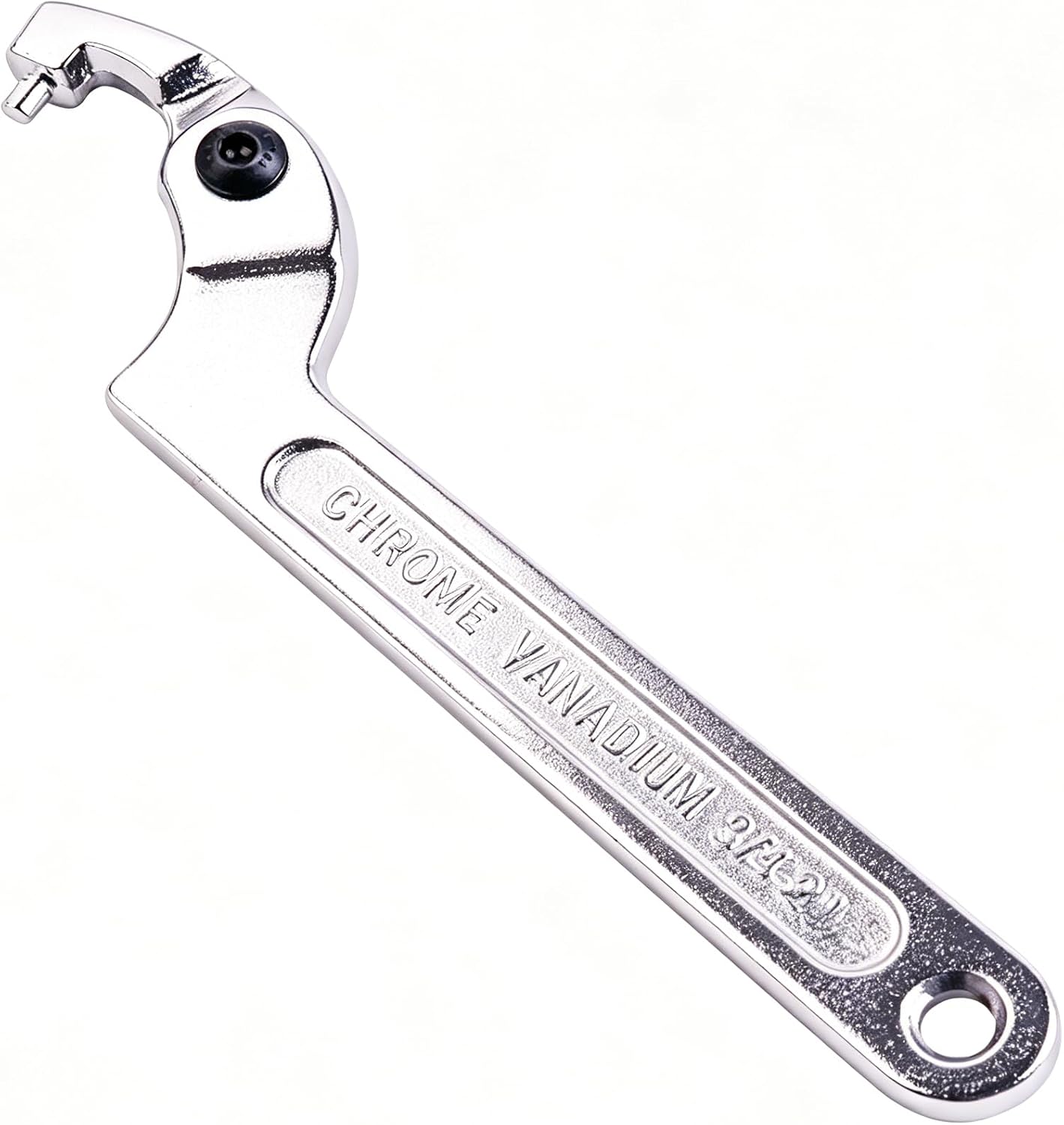 Chrome Vanadium C Pin Spanner Adjustable Hook Wrench, Round Head 19-51mm