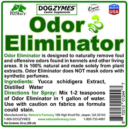 Nature's Farmacy Dogzymes Odor Eliminator 10 oz Liquid Yucca Ammonia Odor Control Concentrate