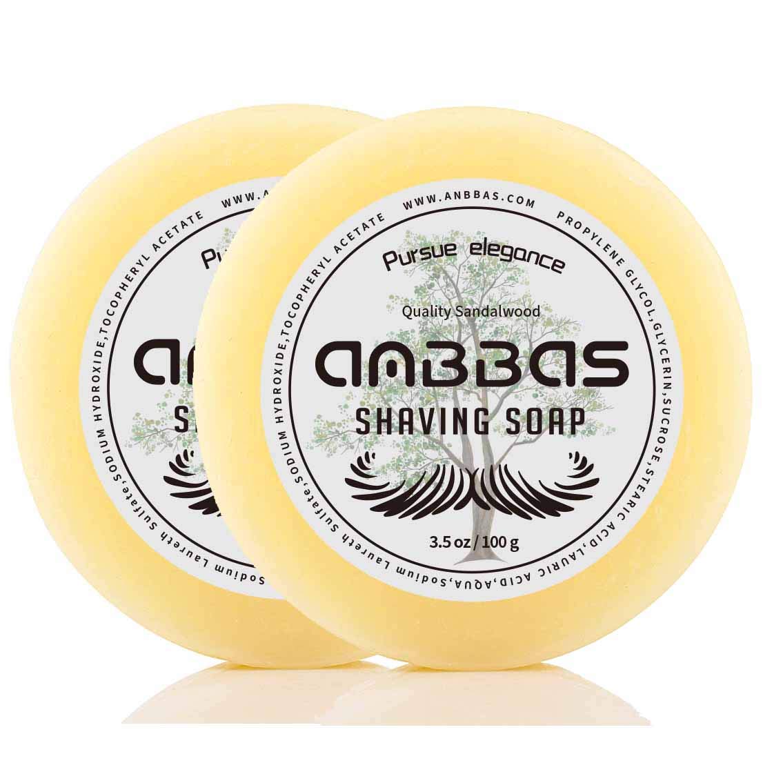 Anbbas Shaving Soap Goat Milk for Men Beard Traditional Wet Shave(3.5oz) | Foam Women Body Hair Removal Smooth Close Shave
