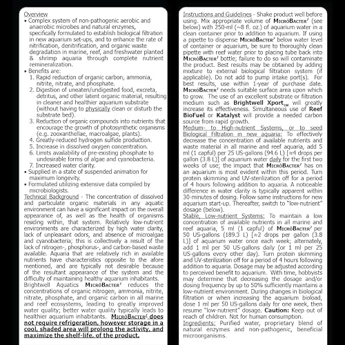 Brightwell Aquatics MicroBacter7 Biological Filter Bioculture Aid, 500 ml