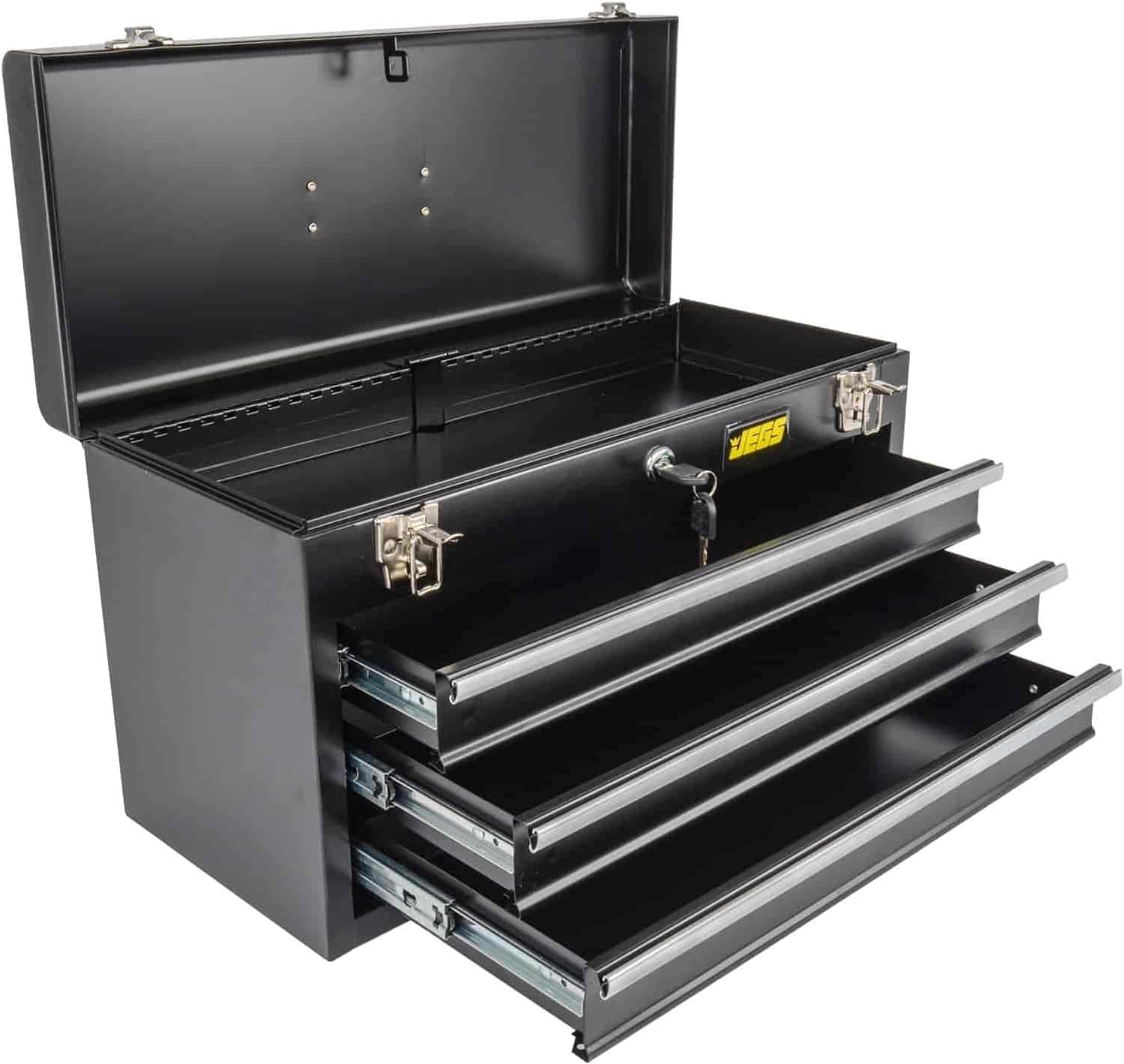 Portable 3 Drawer Tool Box | Portable 3 Drawer Tool Box for supporting automotive installation, service, or repair; aluminum and steel construction