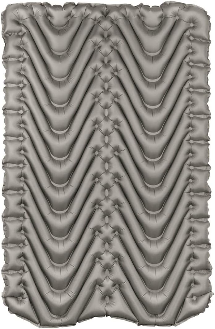 KLYMIT Double V Inflatable Sleeping Pad | Thick, Lightweight, Easy to Inflate, Foldable Air Bed Mattress for Camping & Backpacking