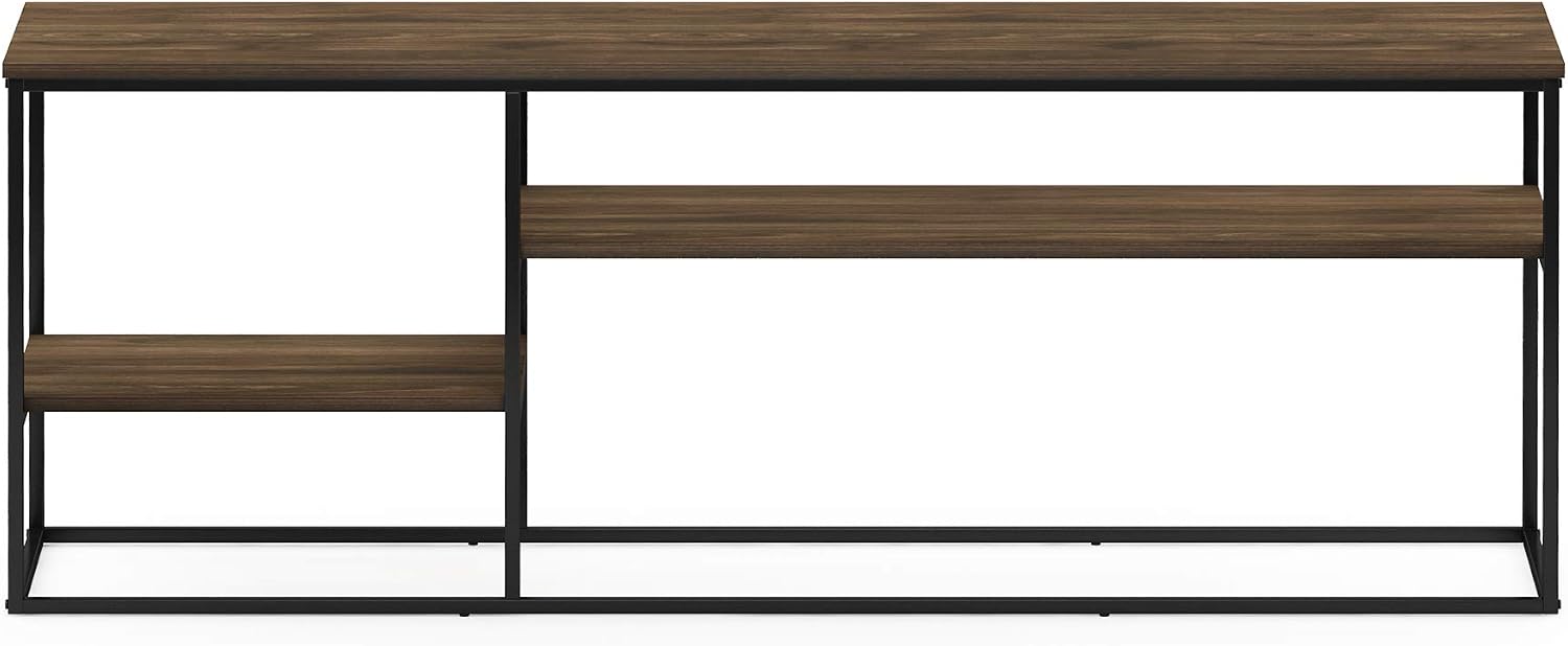 Furinno Moretti 3-Tier Metal Frame TV Stand, French Oak Grey