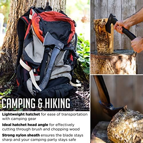 Camping Axe - Camping Hatchet with Sheath -Survival Throwing Axe - Survival Hatchets for Camping and Chopping Wood - Tactical and Survival Hatchet