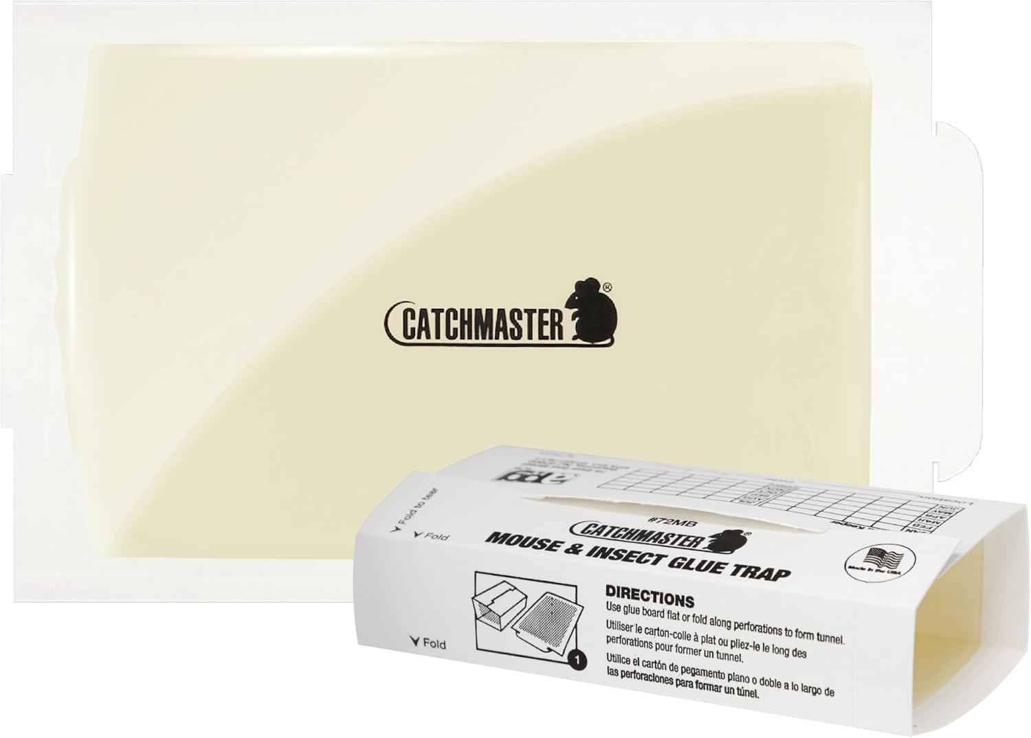 Catchmaster Mouse & Insect Super Glue Traps 30PK, Mouse Traps Indoor for Home, Extra Strength Sticky Pest Control Adhesive Tray for Catching Bugs