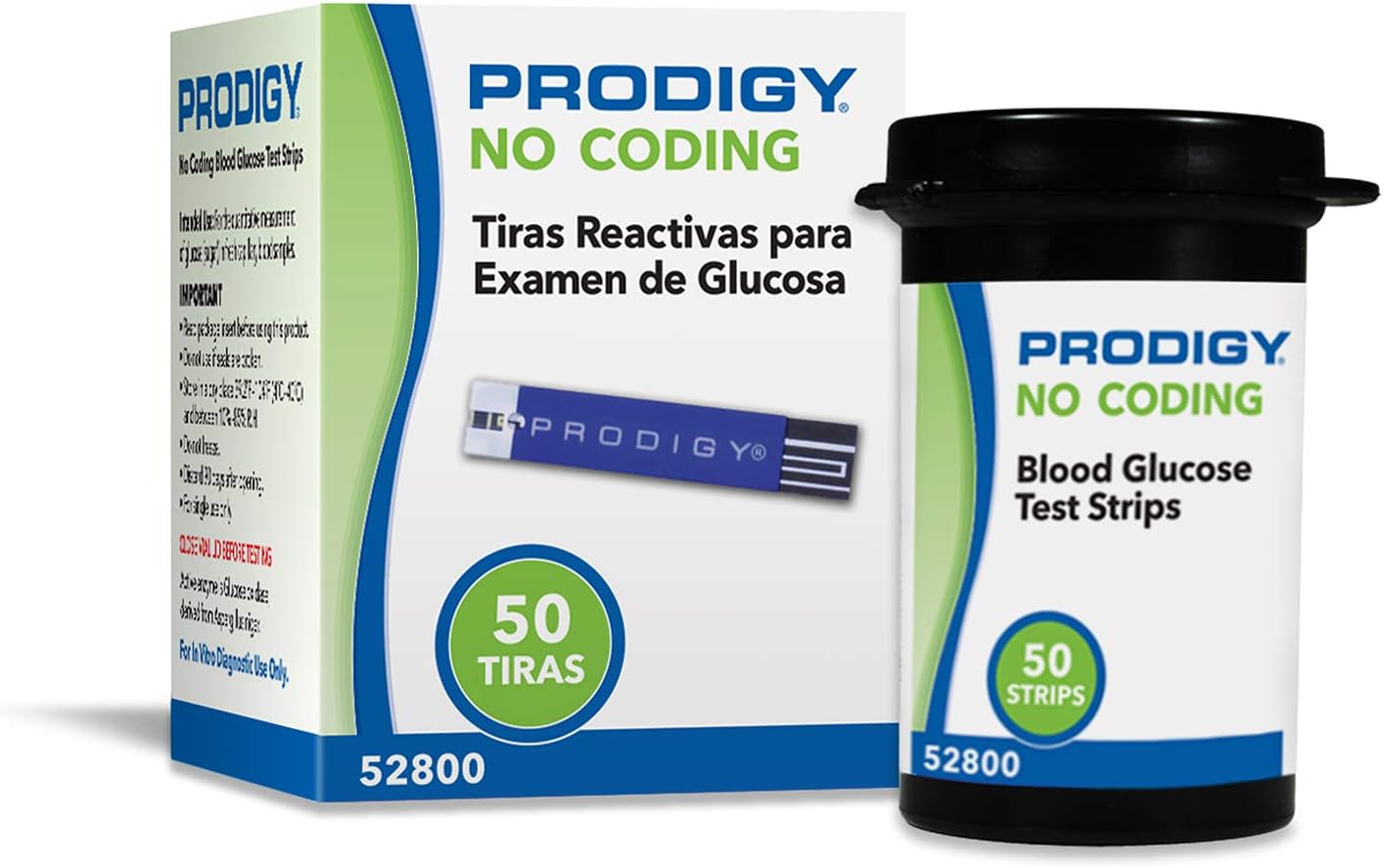 Prodigy 52800 No Coding Blood Glucose Test Strips
