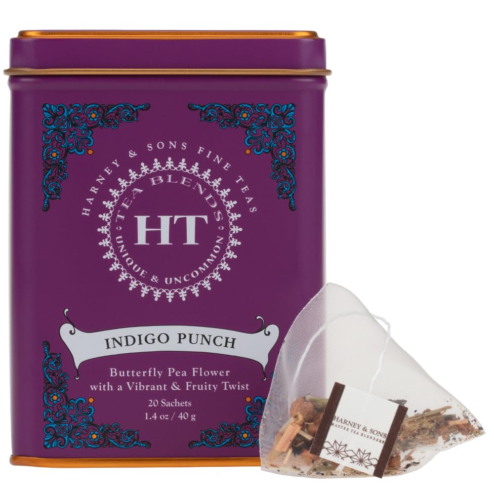 Harney & Sons HT Organic Supreme Green Tea, 20 Sachets, Tea Tin | Organic green tea with 20 sachets in a reusable tea tin. Caffeinated.