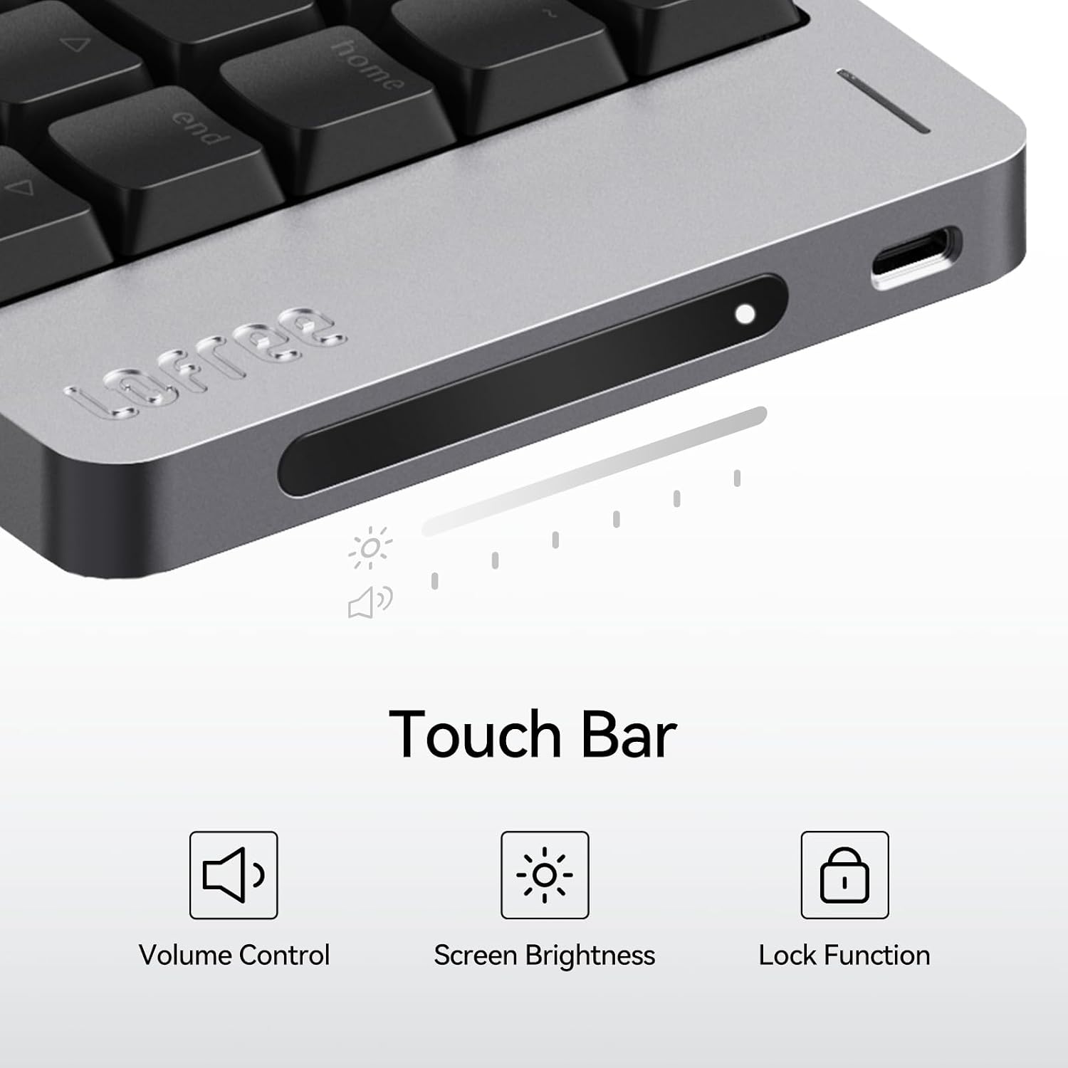 LOFREE Flow2 Low-Profile Mechanical Keyboard, CNC Aluminum Body with Gasket Mount, Tri-Mode Wireless, Hot-Swappable & VIA Compatible, Side Touch Bar, for Mac/Windows (Space Gray, 84 Keys)