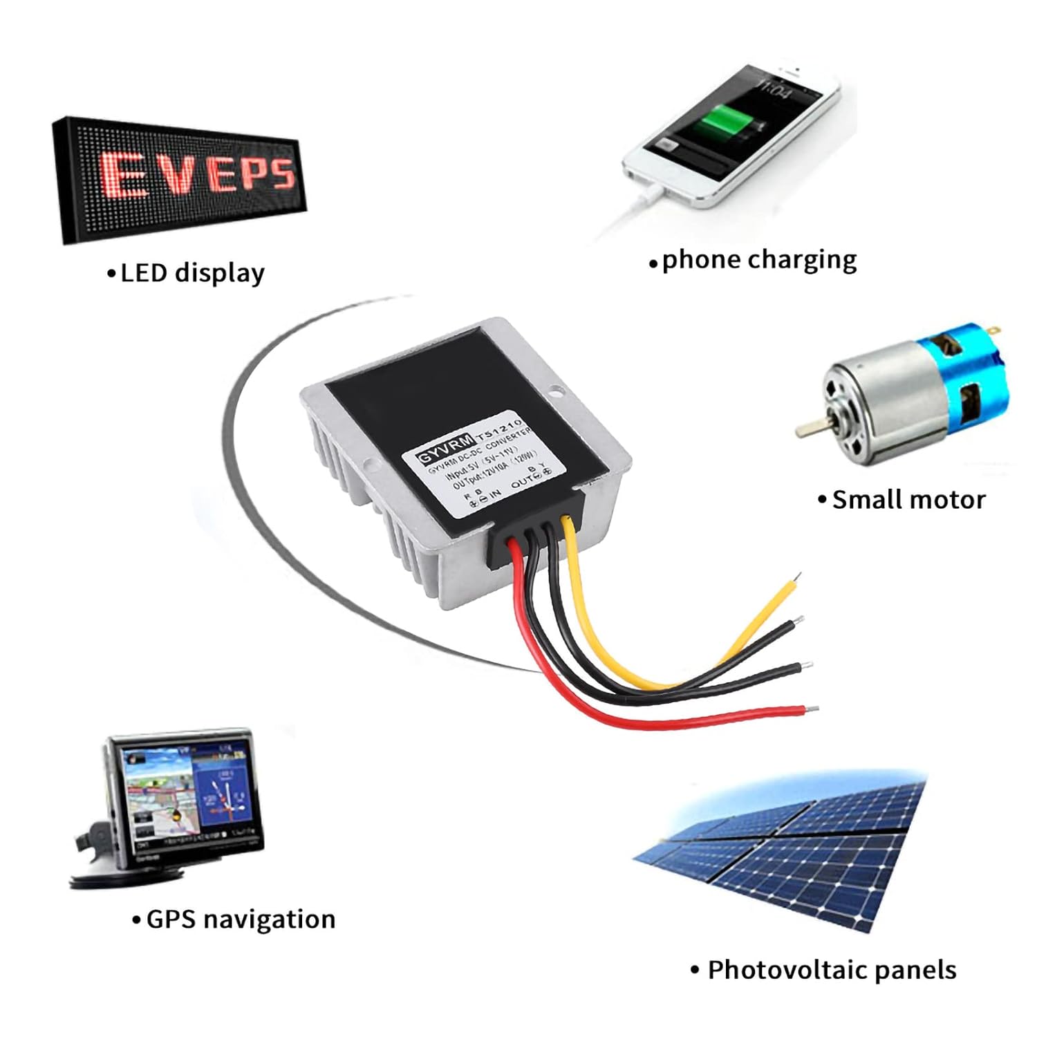 Power Converter to Step Up, 5V to 12V Step Up Converter 6 Till 12 Volts Omvandlare, 6V 12V Converter