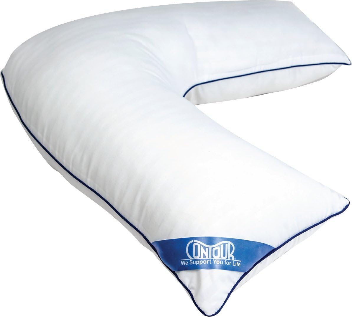 Contour L Shaped Bed & Body Support Pillow for Side Sleepers | Multi-Functional Relief Pillow for Shoulder, Hips or Knees
