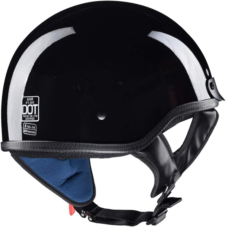 AHR Half Face Motorcycle Helmet DOT Approved Half Helmet for Motorbike | Cruiser Chopper, RUN-C & RUN-D Patriotic Flag