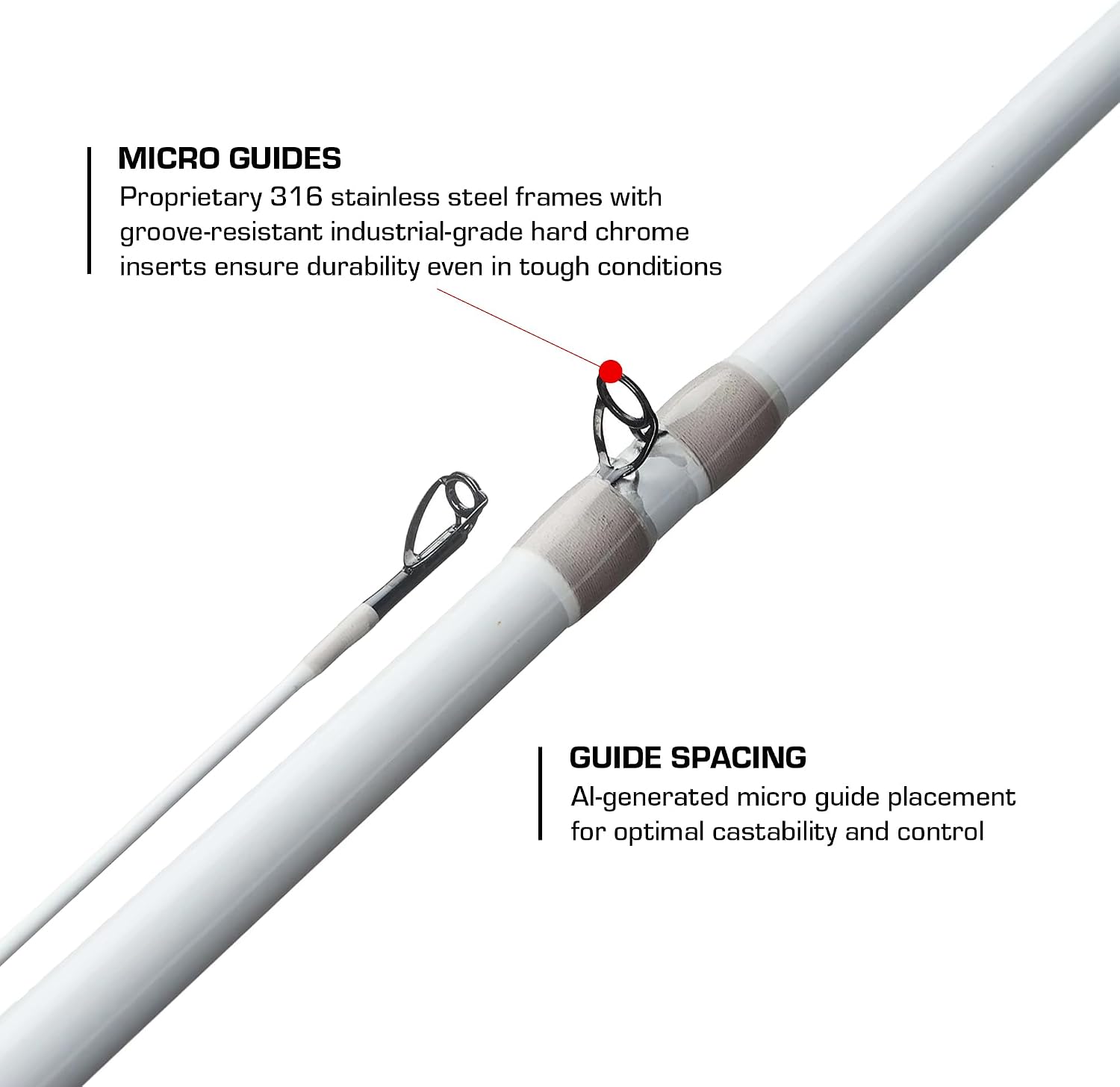 Duckett Fishing Ghost II Spinning & Casting Rods, Lightweight, Durable, and Ultra-Sensitive Performance Fishing Rod