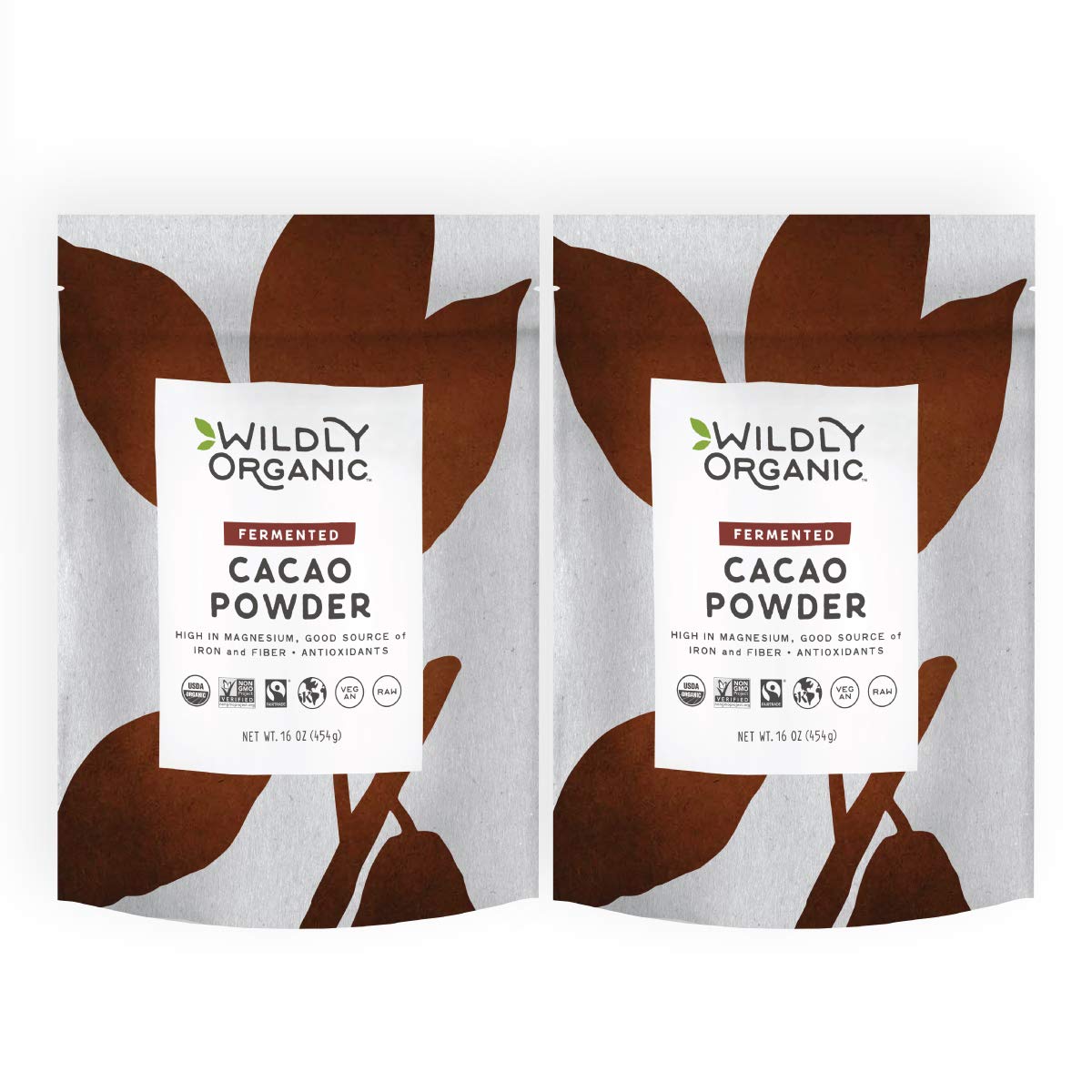 Wildly Organic Fermented Cacao Powder 8 Oz Bag | Perfect for Skin, Smoothies, Yogurt, Oatmeal, Chocolate, Fudge, Baking, & Hot Cocoa