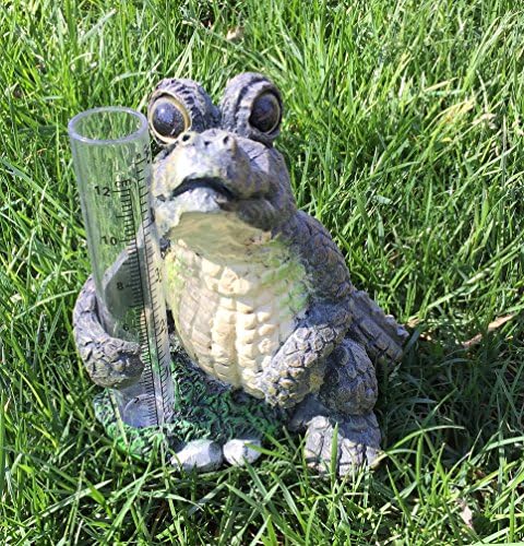 Toad Hollow Gator Rain Gauge Alligator Figurine 8" H