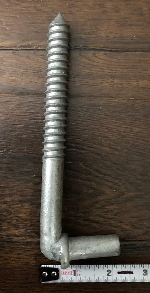 Lag Screw Style 2 Pc Pack Chain Link Gate Hinge 5/8" x 6"
