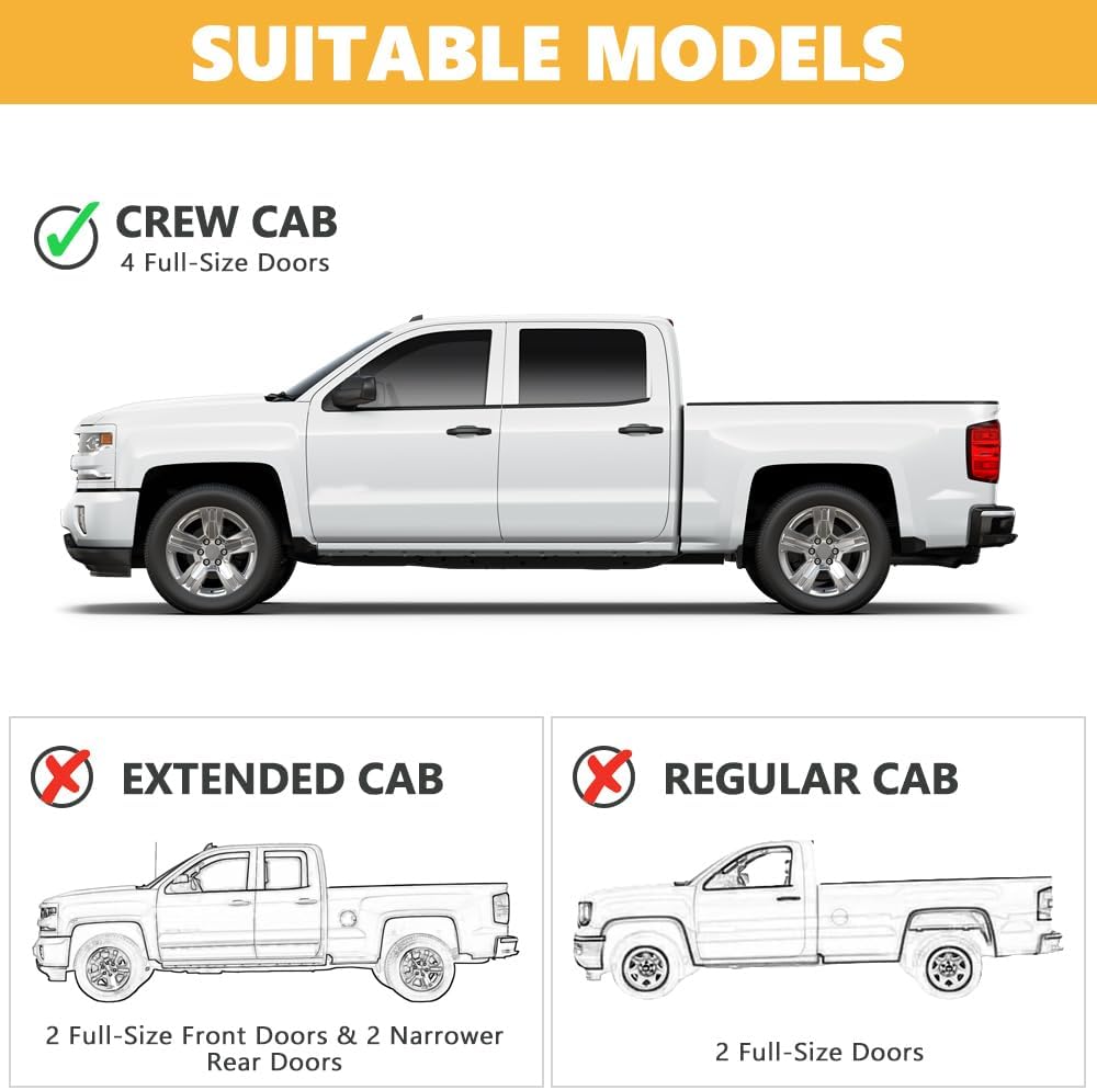 Car Underseat Storage Box Fitment for (2015–2026) F150 SuperCrew/Crew Cab & (2017–2026) F250 F350 F450 F550 Super Duty 4-Door Full-Size Pickups
