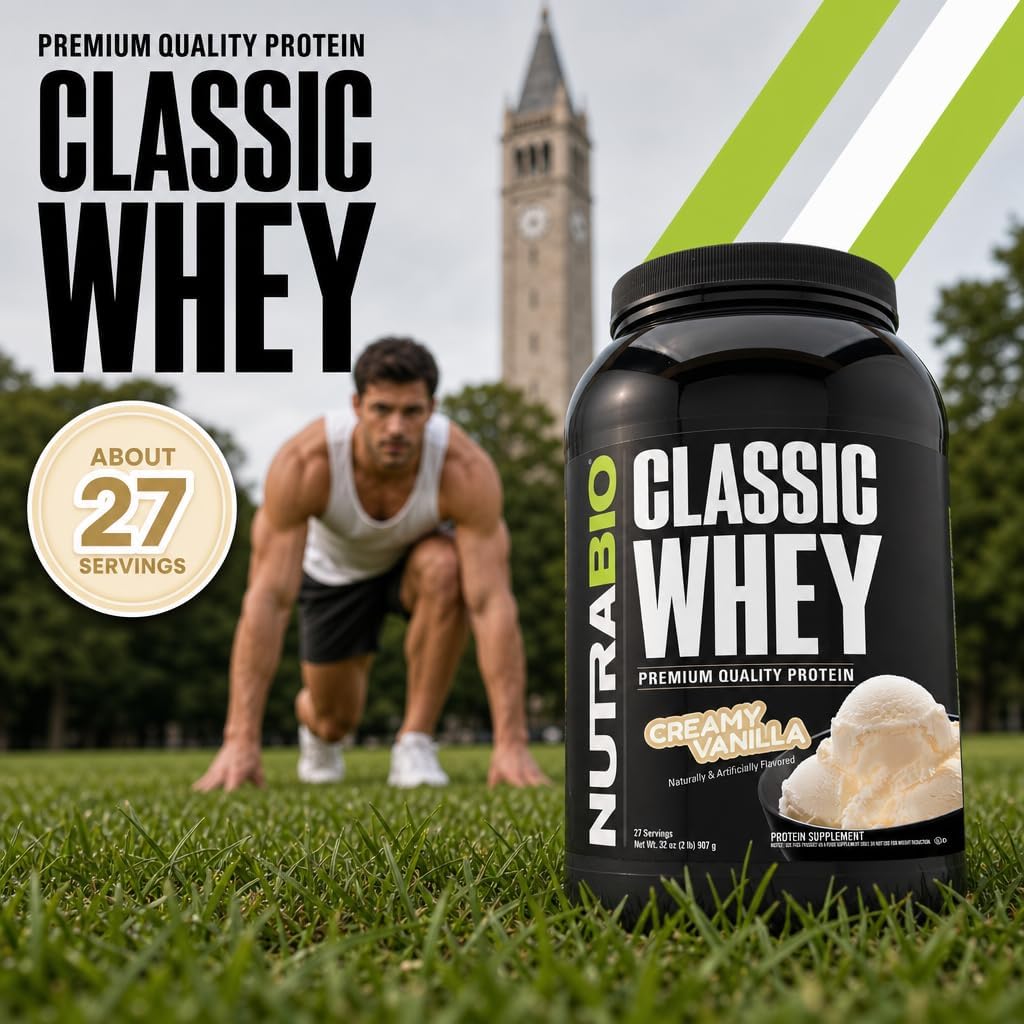 NutraBio Classic Whey Protein Powder- 25G of Protein Per Scoop - No Fillers, Artificial Colors, Preservatives - Chocolate Milkshake, 2 Pounds