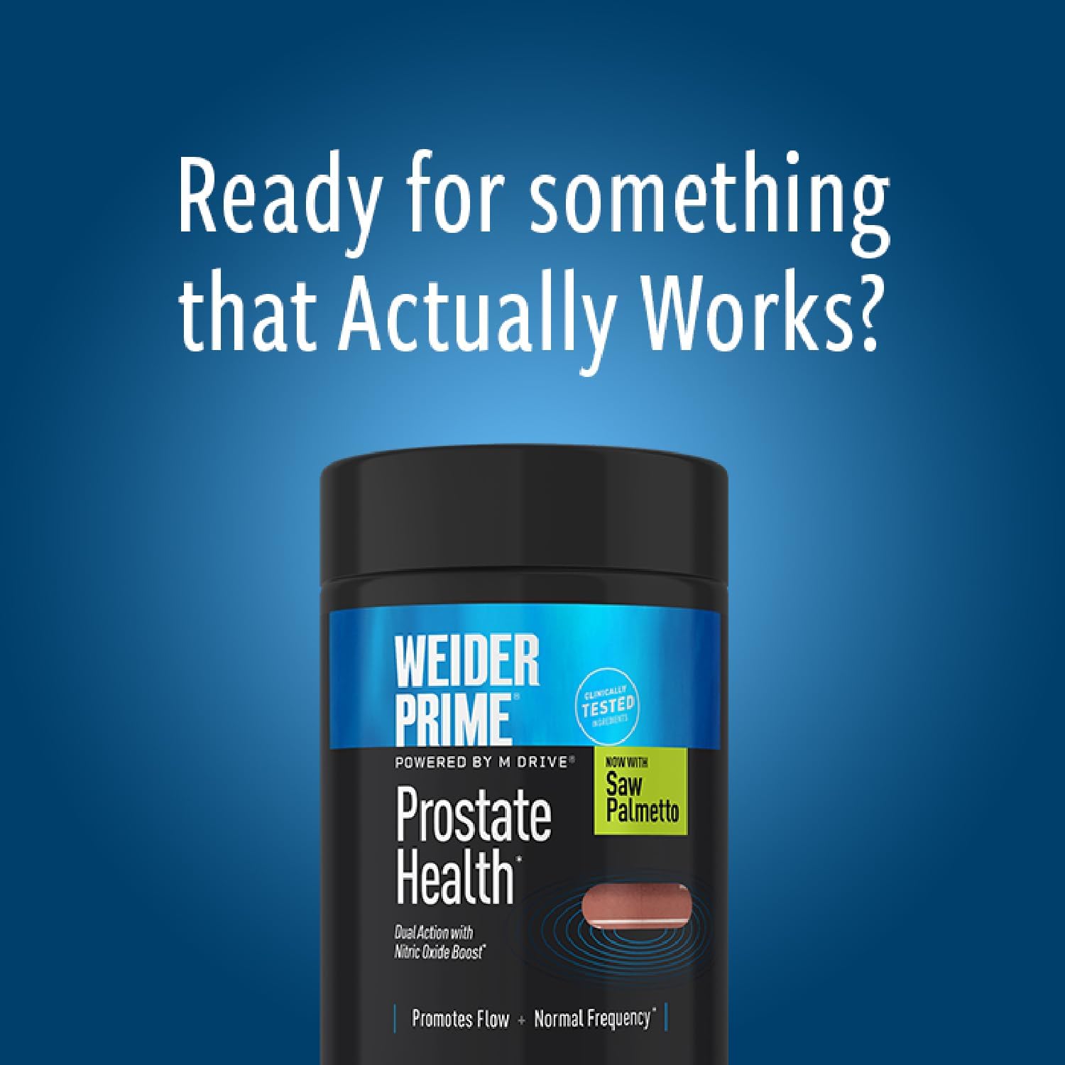 Weider Prime Prostate Health - Dual Action with Nitric Oxide Boost - Plant-Based Support for Prostate & Urinary Health - Men’s Wellness Formula