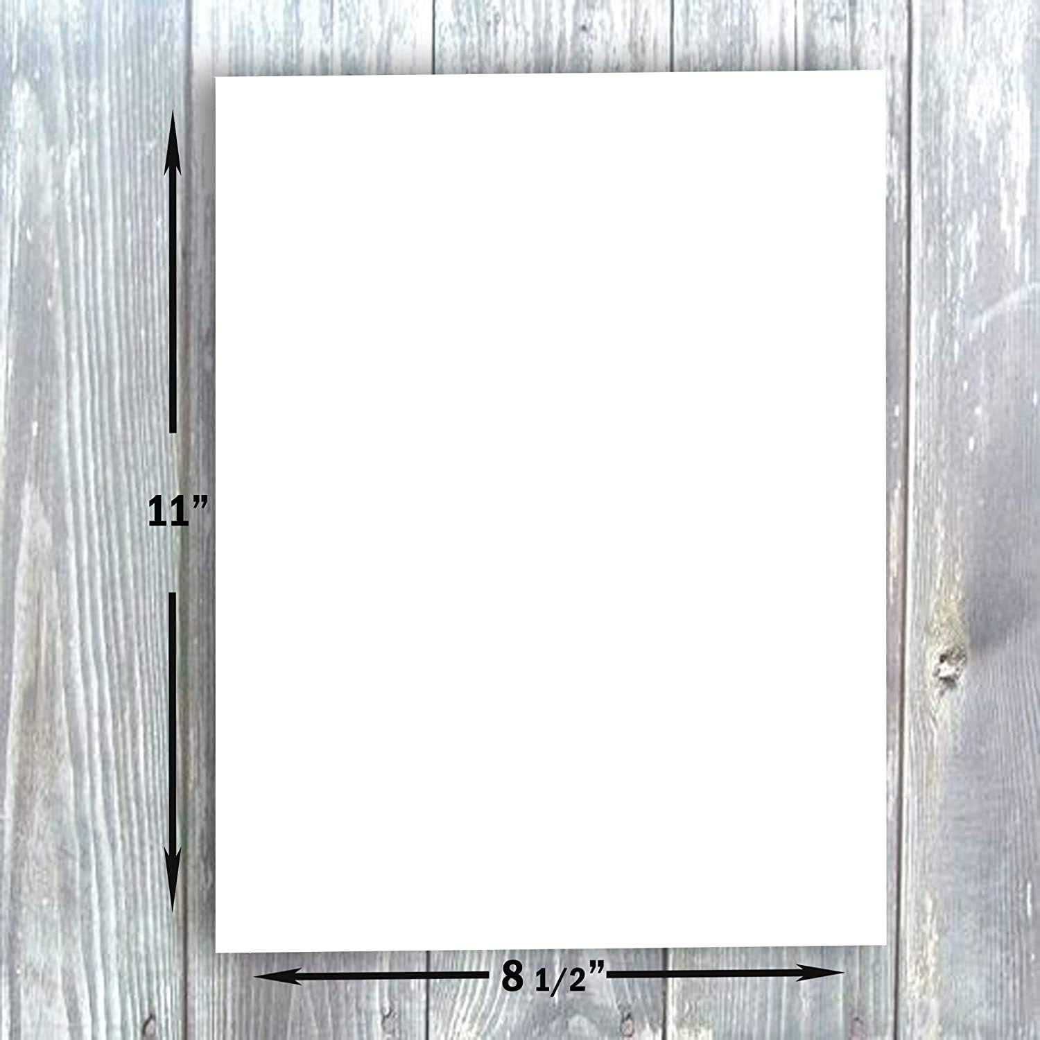 Hamilco White 80lb Cover Heavy 8.5x11 Glossy Cardstock for Photos (50PK)